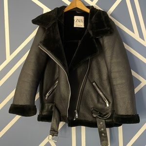 Faux Fur Aviator Zara Jacket